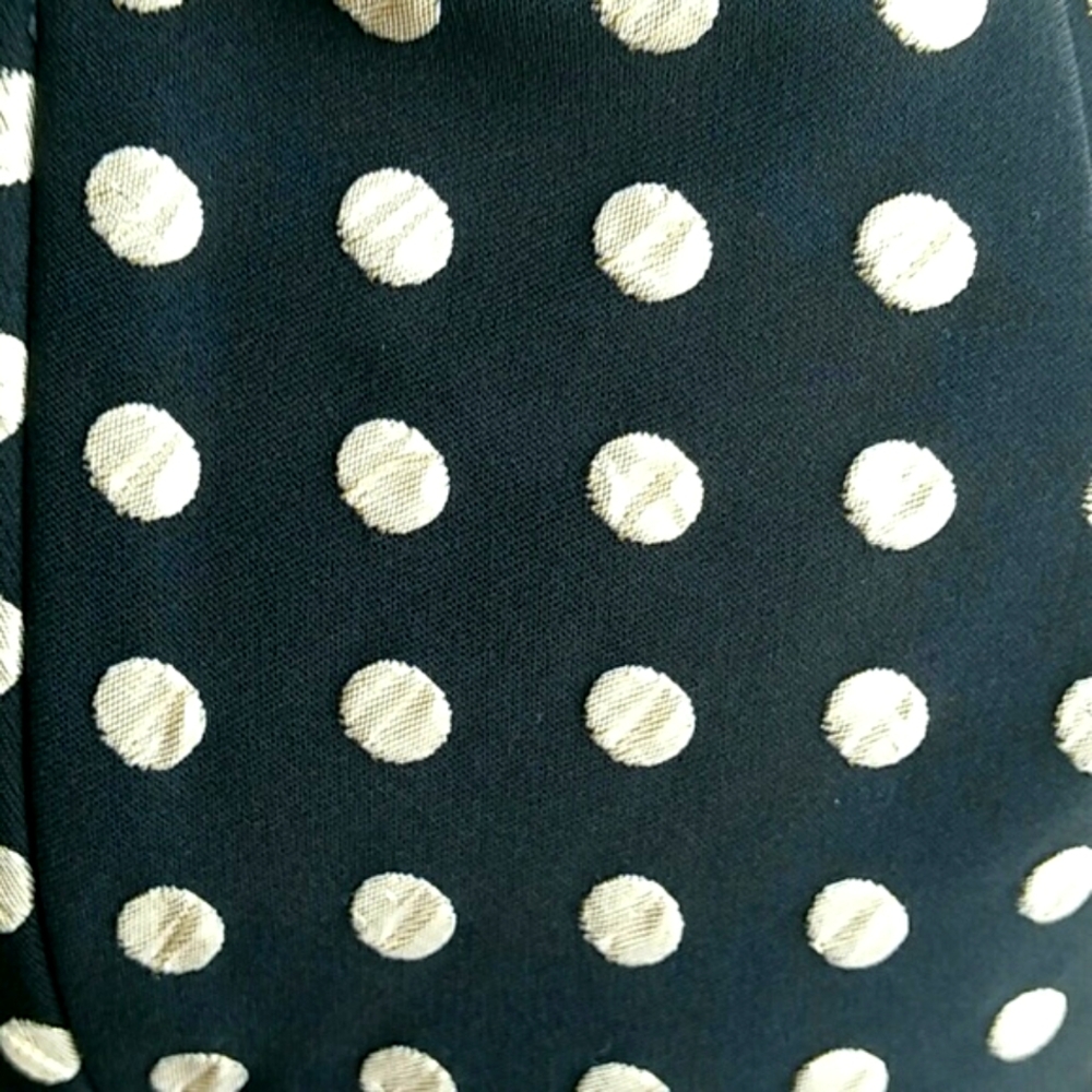 Anthropologie Weston Black and Gold Polka Dot Pencil Skirt Size Small - Picture 4 of 7